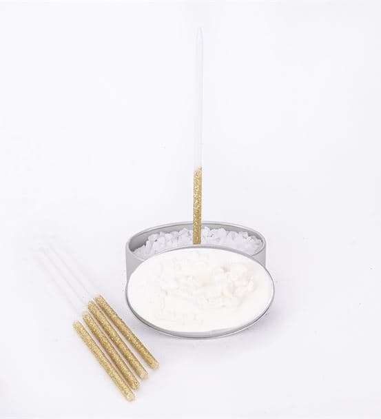 Bir Dilek Tut Gold Simli Dilek Mumu