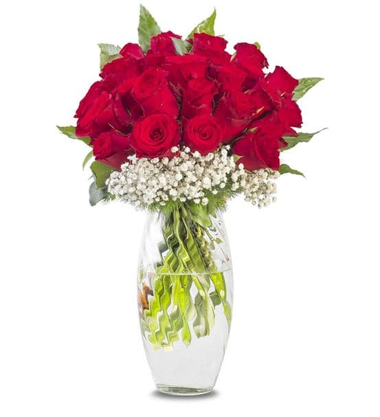 Kalplerin Kraliçesi 21 Kırmızı Güller Aranjmanı