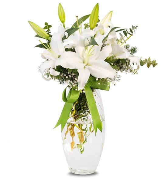 Kokulu Beyaz Lilyum Tasarım Aranjmanı