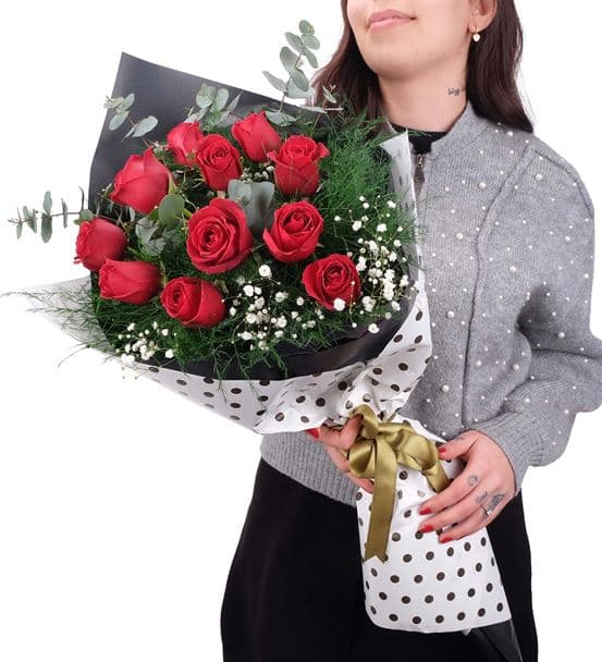 Tutkulu Aşk 11 Kırmızı Gül Buketi