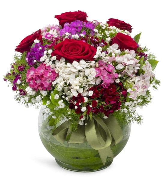 Yaz Sevgisi Akvaryum Vazoda Mevsim Çiçekleri